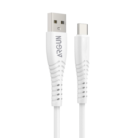 ARGUN USB Type C Cable 1 m Copper ARG NCC- USB Type C (Compatible with Mobile, Tablet, Computer, White, One Cable)