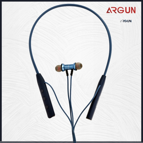 ARGUN Bluetooth 5.0 Wireless Neckband with 35Hrs Playtime & Magnetic In-Ear Buds Bluetooth (Blue, In the Ear)