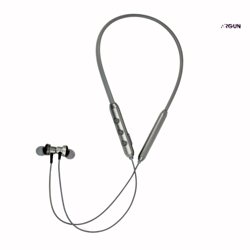 ARGUN 198Hrs Playtime Bluetooth Neckband Magnetic In-Ear Buds for Non-Stop Music Bluetooth (Grey, In the Ear)