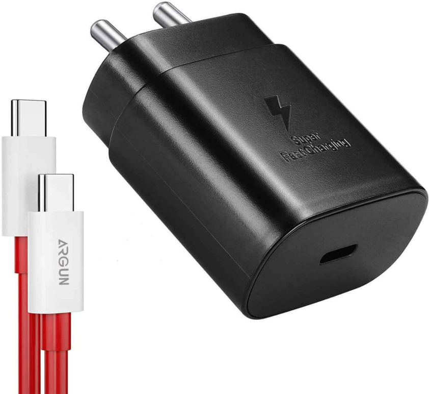 ARGUN 45 W Supercharge 3 A Mobile Charger with Detachable Cable (Black, Cable Included)