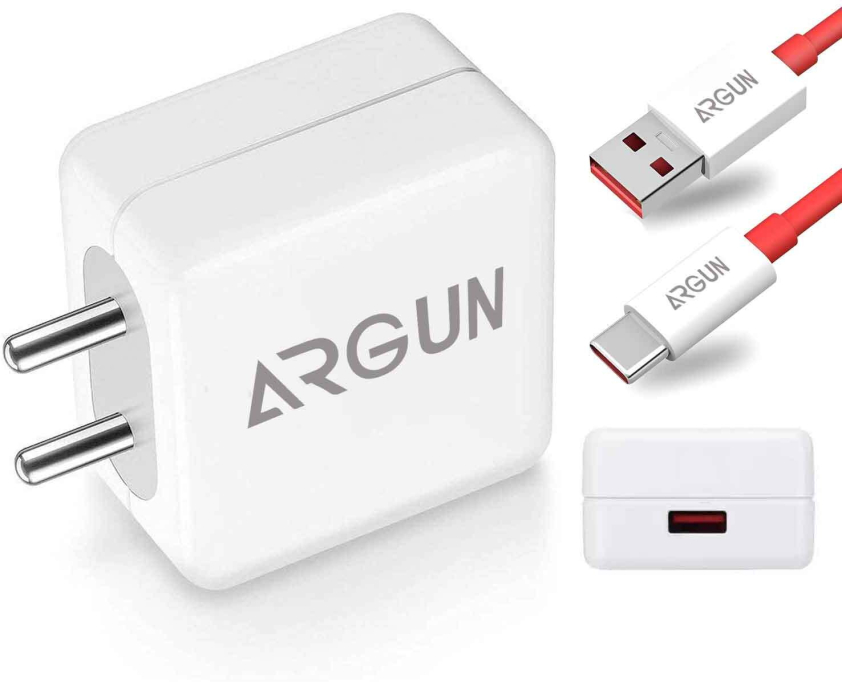 ARGUN 85 W SuperVOOC 7 A Mobile Charger with Detachable Cable (White, Cable Included)