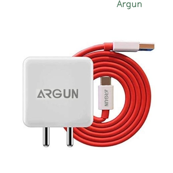 ARGUN 65 W SuperVOOC 6 A Mobile Charger with Detachable Cable (White, Cable Included)