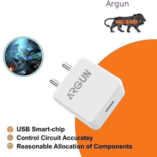 ARGUN 65 W SuperVOOC 6 A Mobile Charger with Detachable Cable (White, Cable Included)