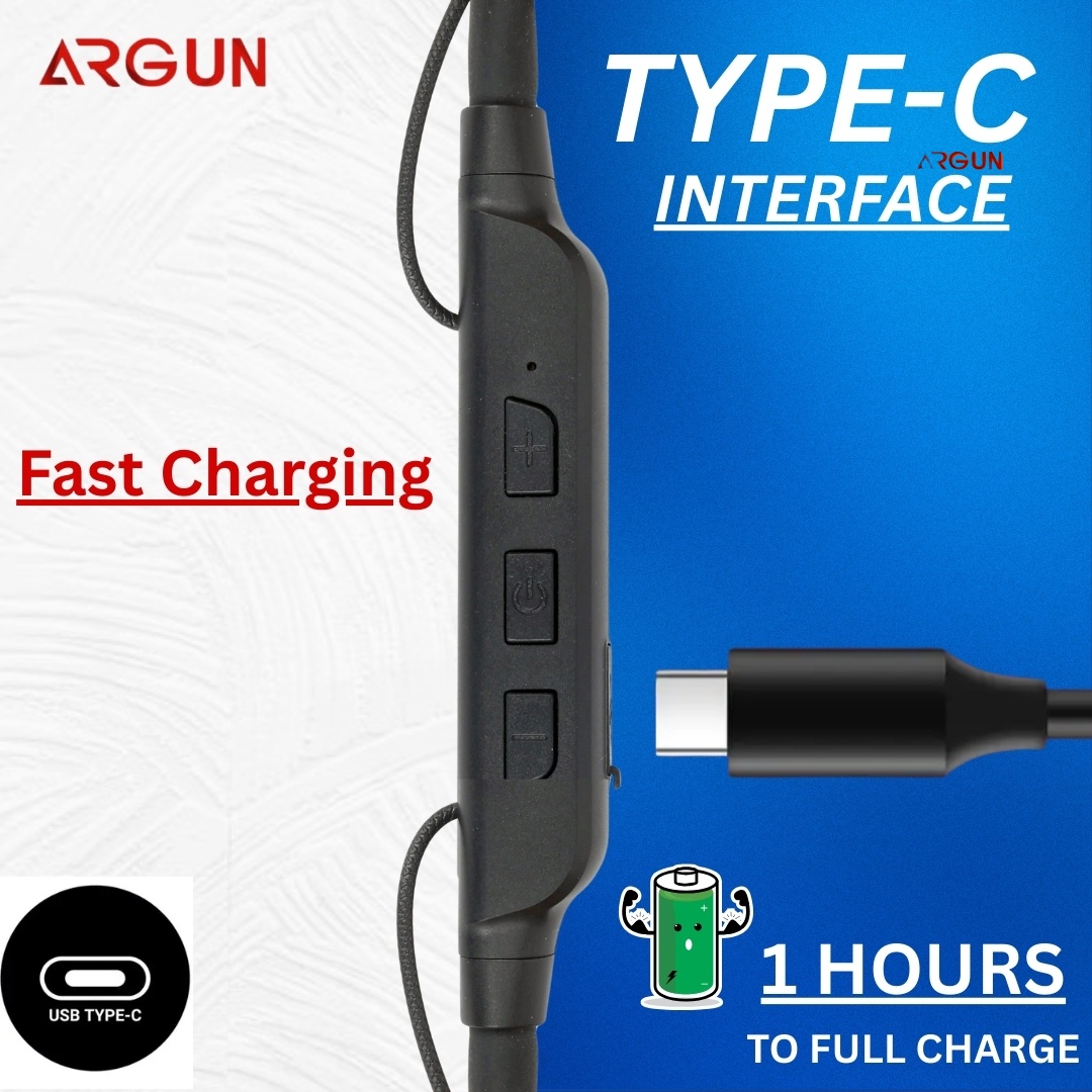 ARGUN KIV Wireless Bluetooth In-Ear Neckband – 30-Hour Battery & Rich Sound Bluetooth (Black, In the Ear)